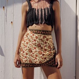 ZARA Printed Wrap Mini Skirt